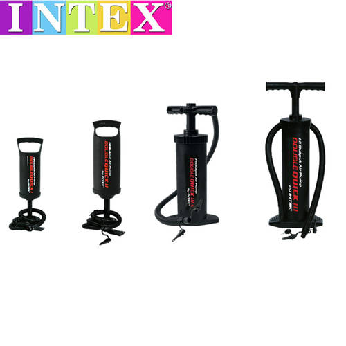 INTEX 정품 아웃도어 수동 슬라이드 에어펌프 물놀이용 튜브 에어베드 세면대 싱크대 고무 보트 풍선 공기 펌프