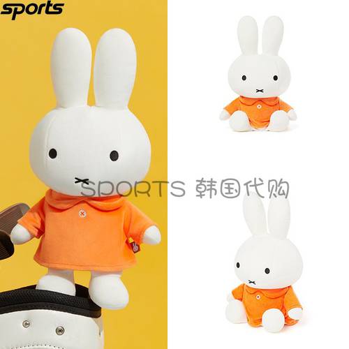 한국산 Miffy Golf 골프 장비 꾸미다 22 여름 상품 여성용 주황색 귀여운 토끼 NO.1 큐 커버