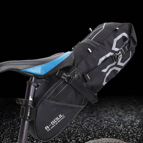 B-SOUL 자전거 꼬리 가방 방수 대용량 뒷좌석 가방 산악 자전거 테일 백 고속도로 자전거 사이클링 장비 안장 가방