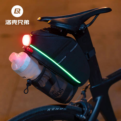 락브로스 ROCKBROS 라이트 자전거 가방 꼬리 팩 마운틴 접이식 자전거 LED 텀블러 보온병 파우치 라이딩 후 시트 안장 가방