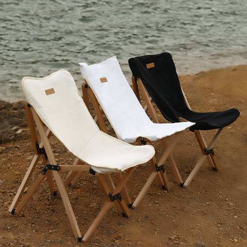 접는 의자 Folding chair Outdoor folding chair Solid wood lounge
