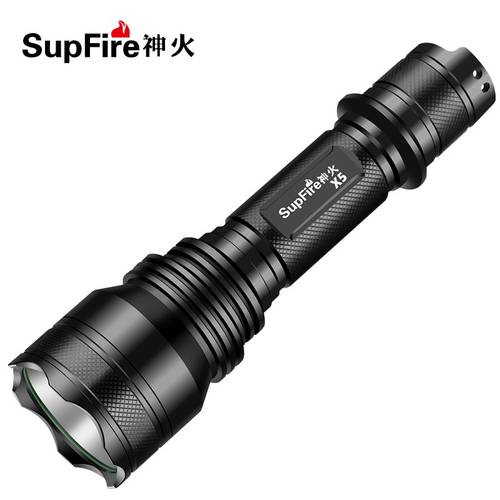 SupFire SUPFIRE X5-T6 강력한 빛 손전등 플래시라이트 수입 LED 사이클 가정용 방수 충전 먼거리까지 비출 수 있는 야외 조명
