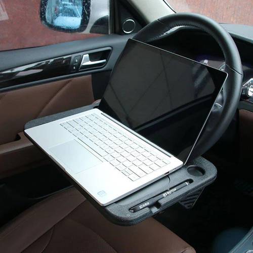 차량용 미니 테이블 차량용 스티어링 휠 PC 카드 테이블 노트북 차랑용 식사 디스크 에너지