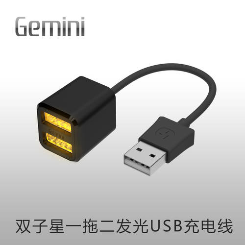 USbright 2IN1 라이트 USB 어댑터 젠더 차량용 시거잭 USB 젠더케이블 1 TO 2 헤드 충전만 가능