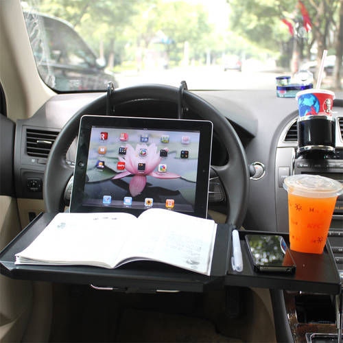 SHUNWEI 3세대 신제품 차량용 PC 컴퓨터 거치대 스티어링 휠 핸들 등받이 접이식폴더 식판 접시 작업대 책상