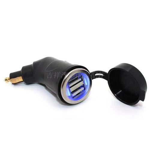 유럽 규격 BMW 오토바이 전용 차량용충전기 방수 기능 커버 LED LED조명 시거잭 듀얼 USB 차량용 충전기 소켓