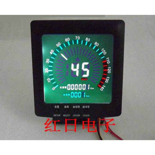 붉은 태양 전자 자동차 LCD 속도계 수정 패스 용 전자 속도계 디지털디스플레이 속도계 사이클컴퓨터 속도계 속도계 미터기