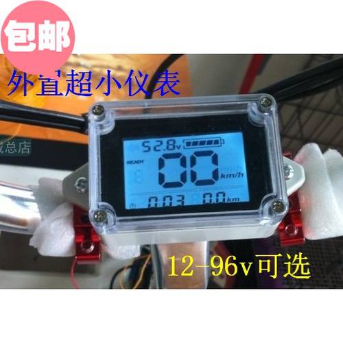 오토바이전동차 외장형 LCD 계기판 개조 튜닝 디지털 전압 속도계 12-96v 개조 트리거 리튬 배터리 속도계