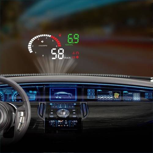 자동차 HUD 헤드업 차량용 속도계 시각 GPS 고도 차량용 다기능 범용 컴패스 모니터 。