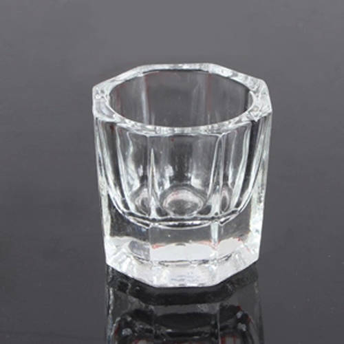 네일아트 툴세트 도구세트 용품 편리한 팔각형 크리스탈 유리 텀블러 머그컵 투명 크리스탈 컵 디졸버 액체 컵 전용 컵