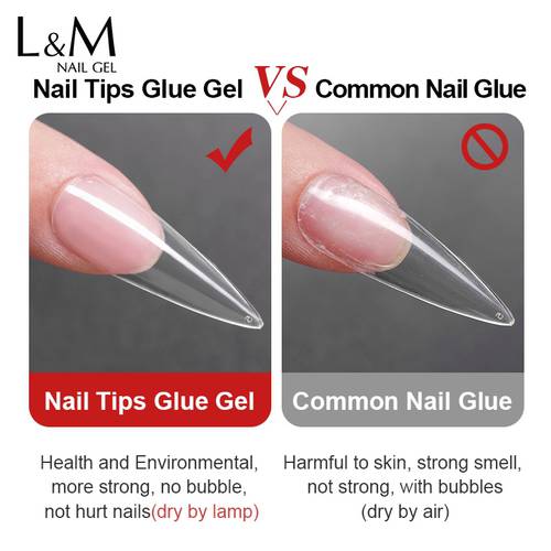 ibdgel Nail Tips Glue Gel 15ml Multifunction Easy Widely Use