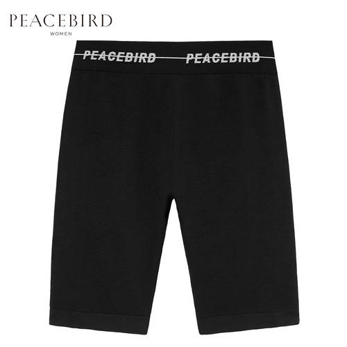 PEACEBIRD 레깅스 슬림한타입 여성 블랙 컬러  써머 여름용 신제품 신상 스포츠 캐주얼 사이클링 바지 위에 걸쳐 입는 베이스 반바지 숏팬츠