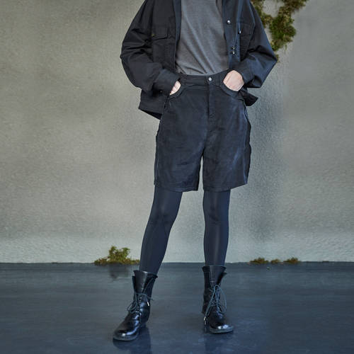 일요일 창작품 디자인 여성복  가을 신제품 신상 하이웨이스트 스트레이트 핏 5부 바지 올매치 슬림 데님 쇼트 바지 여성