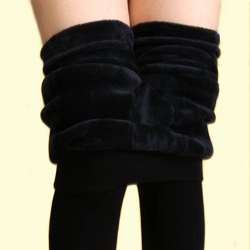 벨벳 범퍼 두꺼운 레깅스 여성용 SHI 겨울철 맨다리 위에 걸쳐 입는 하이웨이스트 슬림핏 웜 팬츠 아이 일체형 바지 슬림핏 아이템