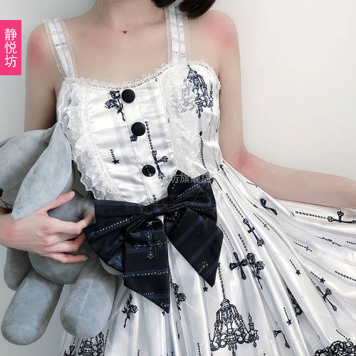 일본 청순 고딕 디아블로 바람 jsk 원피스 십자 하드 걸 서스펜더 스커트 슬립 드레스 뷔스티에 레트로 슬림핏 일상용 드레스