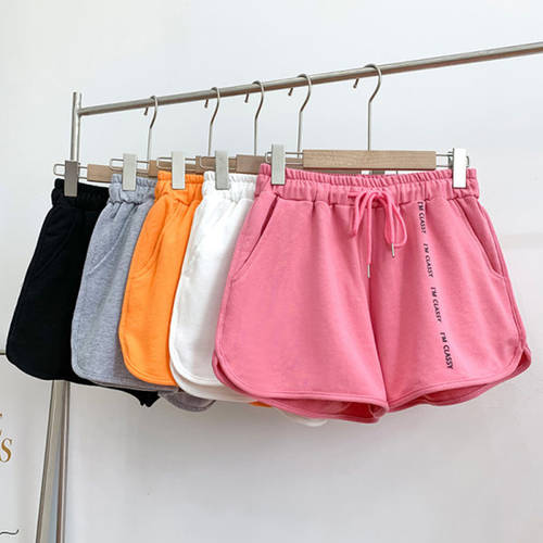 짧은 운동 바지 여성 폭 느슨하게 위에 걸쳐 입는 한국판 하이웨이스트 슬림핏 요가 런닝 레저 스포츠 여름 바지 지보 제품 상품 핫팬츠