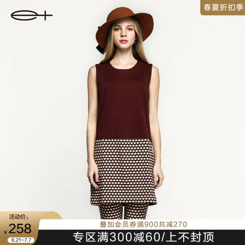 Yijia e＋ 디자이너 브랜드 써머 여름용 아니 소매 드레스 여성 노인 제품 상품 조합 프린팅 스커트 루즈핏