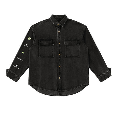 PEACEBIRD 남성의류  신제품 재킷 남성 셔츠형 재킷 자수 케이스 유행 재킷 가을 케이스 패션 트랜드
