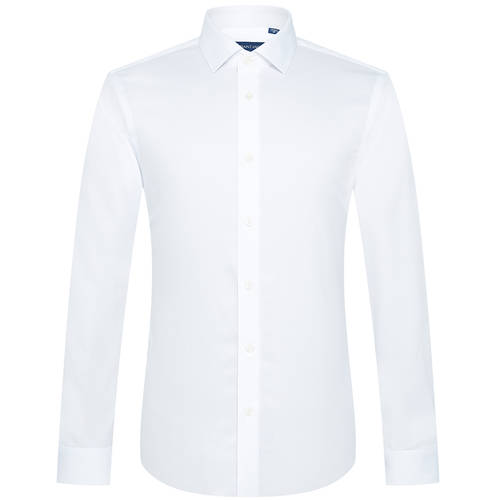 SAINT ANGELO  봄철 신제품 남성용 순면 몫 비즈니스 레저 롱 소매 셔츠 슬림핏 프로 정장 흰 셔츠