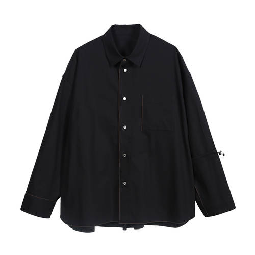 속기사 남성의류 봄 가을  신제품 빳빳하고 구김없는 레트로 유행 개성있는 캐주얼 한국판 품질 셔츠 셔츠 유행