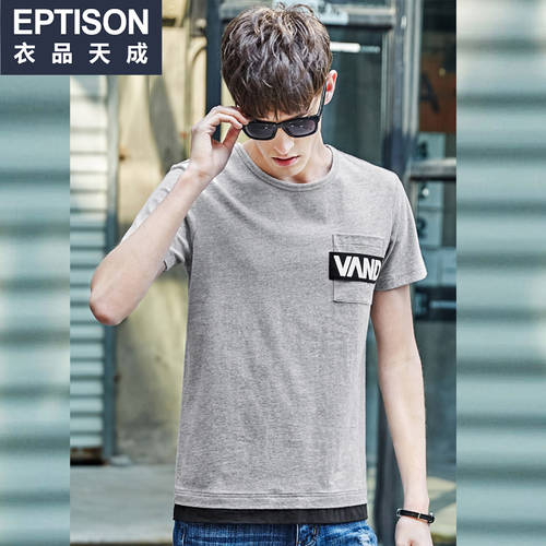 EPTISON  써머 여름용 신제품 신상 신사용 남성용 반팔 티셔츠 T셔츠 청년 순면 캐주얼 라운드 넥 유행 상의 티셔츠