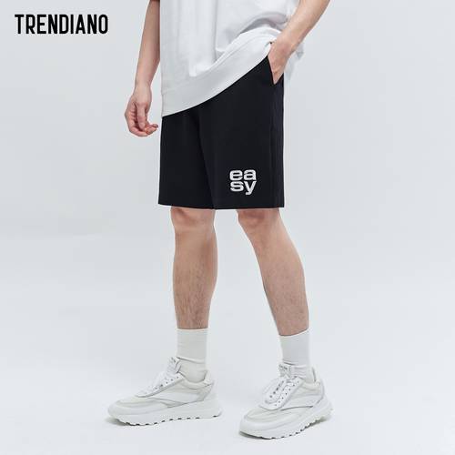 【7 겹 】TRENDIANO 트렌디 유행 브랜드  신제품 신상 써머 여름용 남성의류 바지 루즈핏 손질 드로즈스트링 반바지 숏팬츠