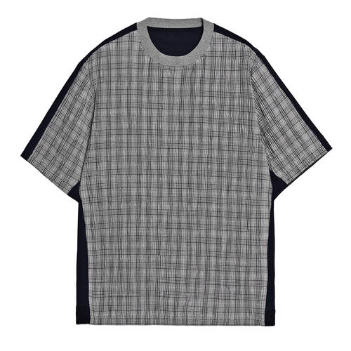 백화점 동일상품 CROQUIS 남성의류  가을 신제품 남성용 티셔츠 T셔츠 패션 트렌드 루즈핏 오버사이즈 반팔 9K2610860