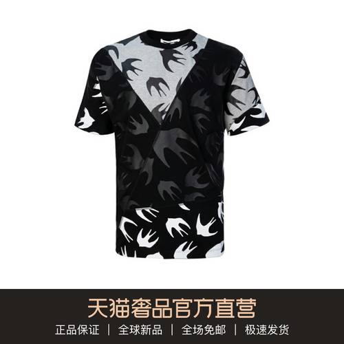 MCQ 남여공용 컬러 매칭 제비 디자인 패션 트렌드 캐주얼 쇼트 소매 티셔츠 T셔츠