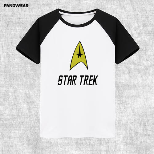 팬 웨이 스타 트렉 STAR TREK t 셔츠 트랜센드 별 Star Trek 기업용 번호 선장 마크 엠블럼 남성 절반 소매 남자 여성용