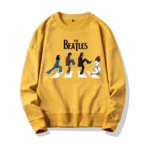 비틀즈 Beatles 레논 abbeyroad 트렌디 유행 브랜드 굿즈 프린팅 라운드 넥 긴 소매 긴팔 후드없는 셔츠 맨투맨 남여공용