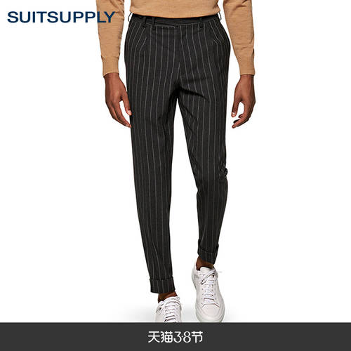 SUITSUPPLY-Blake 회색 컬러 양 상단 무늬 남성용 비즈니스 정장 팬츠