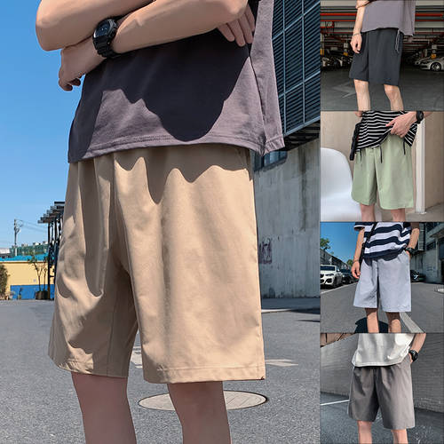 반바지 남성 트렌디 유행 브랜드  년 신상 써머 여름용 루즈핏 ins 캐주얼 위에 걸쳐 입는 유행 스포츠 반바지 5부 바지 팬츠