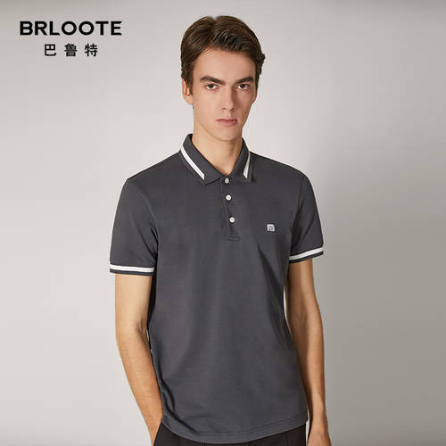BRLOOTE/ Ballut 순면 POLO 셔츠 남성 캐주얼 심플 편안한 컬러매칭 자수 반팔 티셔츠 T셔츠 21 여름옷