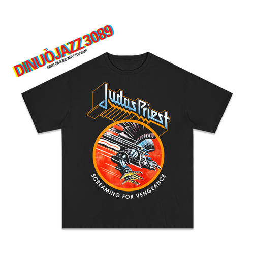 Judas Priest 아직도 대성 뿐 헤비메탈 락 밴드 뚱보 오버사이즈 반팔 티셔츠 T셔츠 남성 루즈핏 패션 트렌드