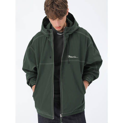 Markless 툴링 회사 모자 외부 남자 세트 루즈핏  가을 겨울 신상 한국 스타일 캐주얼 바람막이 후드 재킷 패션 트렌드