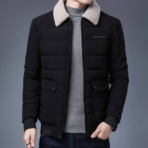 코튼 의류 신사용 남성용 겨울 코트 지신 을 더한 두꺼운 보증 따뜻한 면화 재킷 청년 트렌디 유행 브랜드 멋진 스타일리쉬한 캐주얼 퍼카라 웰론 다운 자켓